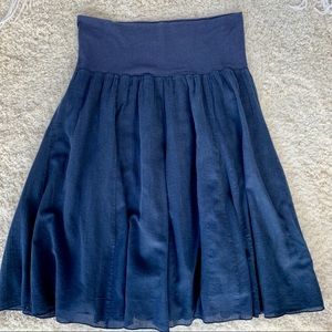 J.Crew FLARE SKIRT NAVY BLUE SIZE  S/M
